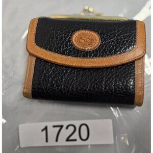 Buxton Womens Black & Tan Leather Wallet With Coin Purse